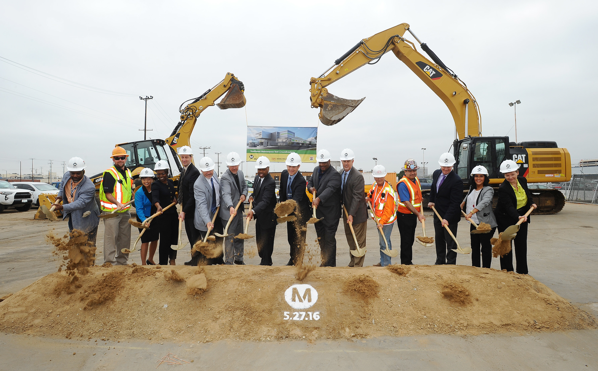 Southwest maintenance yard groundbreaking.