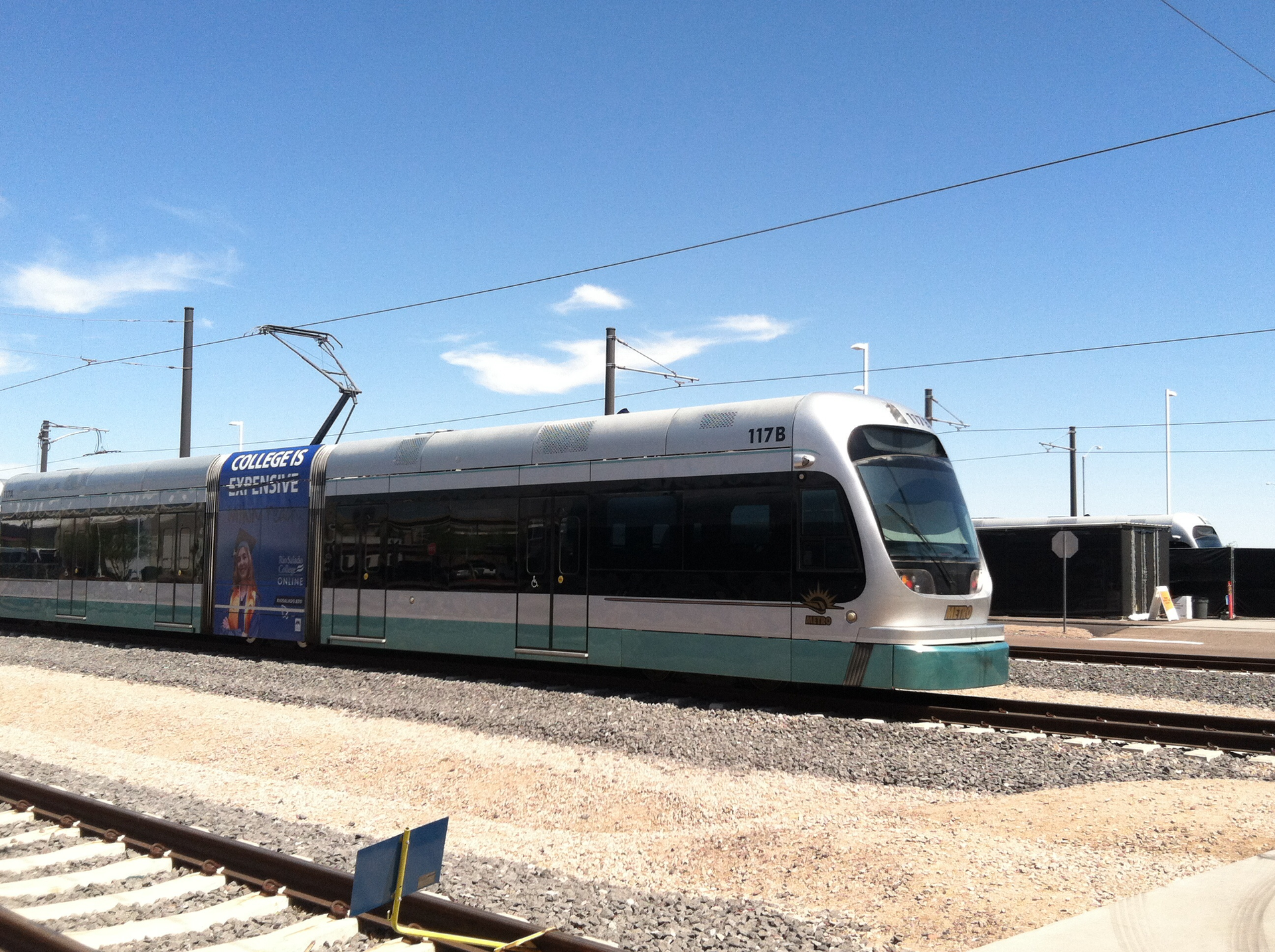 Valley Metro light rail vehicles that operators used in the rodeo at the OMC.
