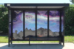 “Wheels – Ticket to Paradise” Bus Shelter. “Wheels – Ticket to Paradise” Bus Shelter.