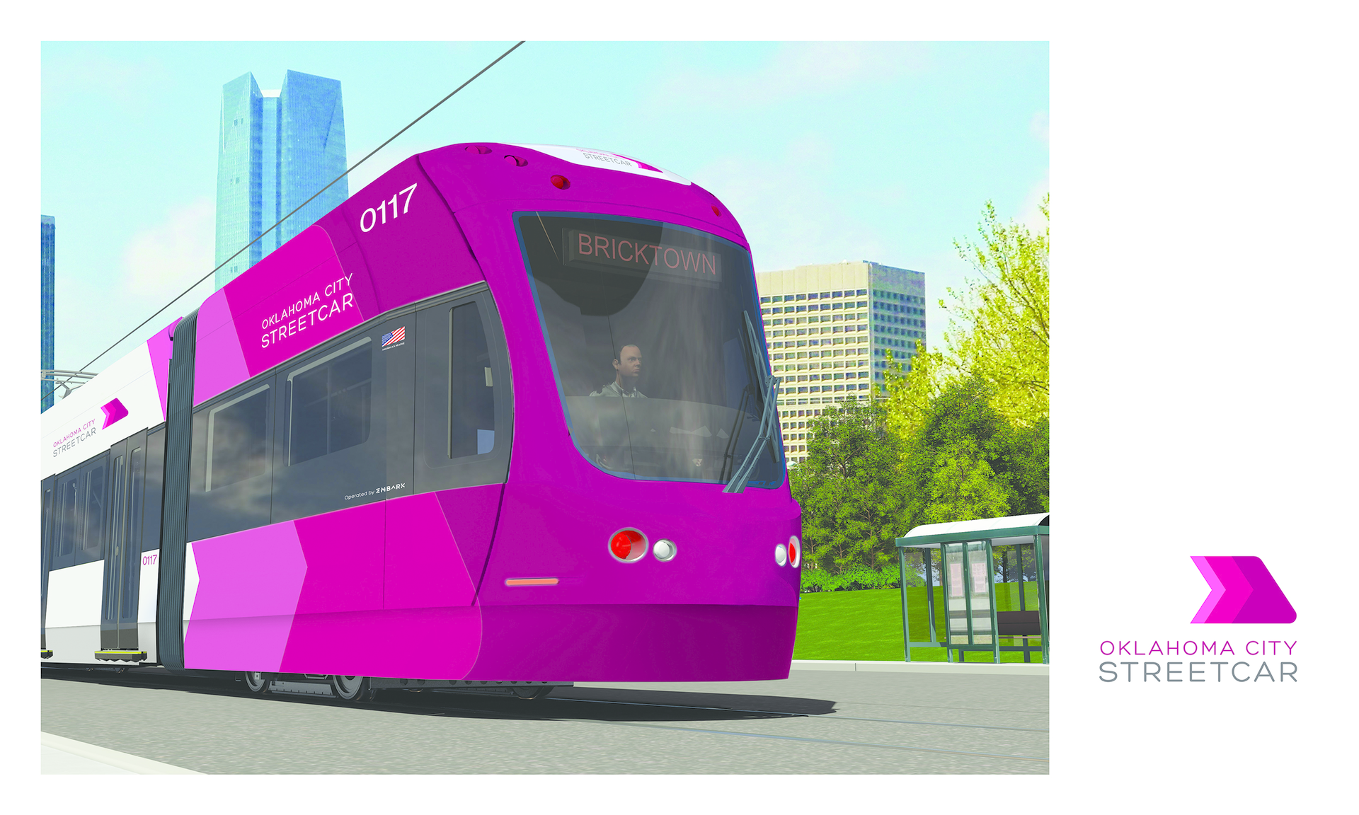 The streetcars are being built in the United States by Brookville Equipment Corp. of Pennsylvania.