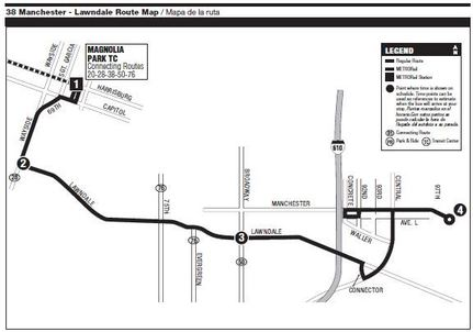 38 Manchester/ Lawndale bus route.