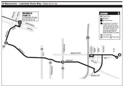 38 Manchester/ Lawndale bus route. 38 Manchester/ Lawndale bus route.