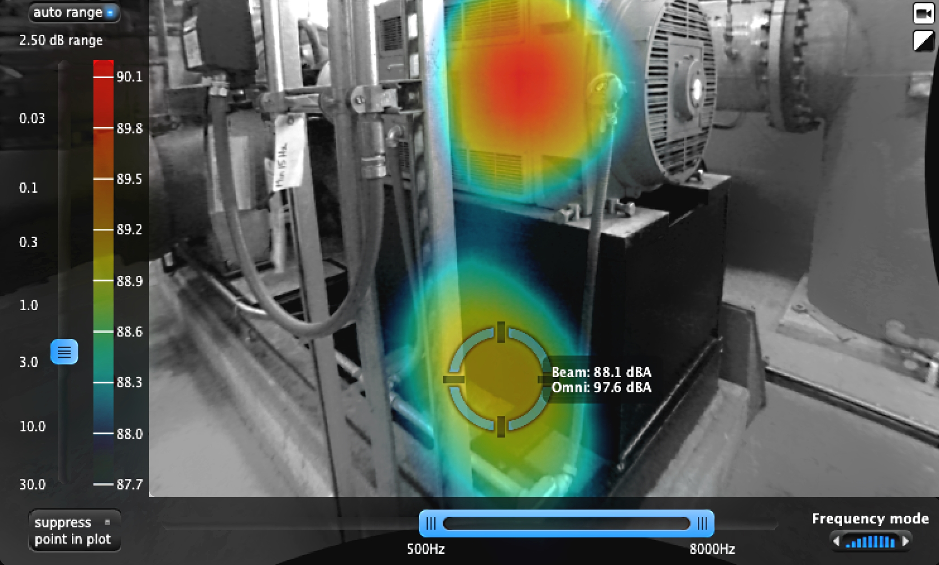 Real time visualization of sound.