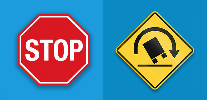 The Rolling Stop trigger detects when a driver fails to come to a complete stop at a stop sign, and the Roll Stability trigger works with a third-party roll stability system to detect when there's a rollover risk.