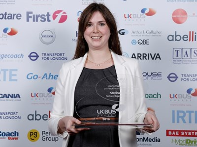 UK Bus Awards Young Manager of the Year 2016 Stephanie Maher.