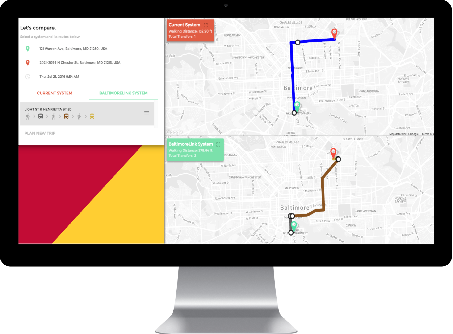 BaltimoreLink Trip Planner.