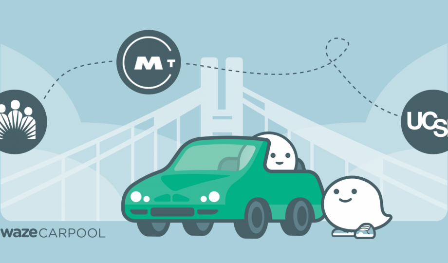 Waze Carpool and MTC have partnered to have Waze drivers and riders with similar destinations to commute together in San Francisco Bay Area.