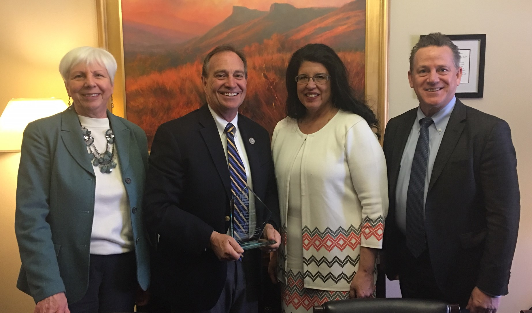 Congressman Ed Perlmutter was honored for his untiring support of transit.