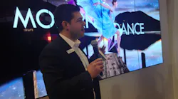 Gary Wicka introducing the OLED Wallpaper display. Gary Wicka introducing the OLED Wallpaper display.