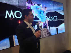 Gary Wicka introducing the OLED Wallpaper display. Gary Wicka introducing the OLED Wallpaper display.