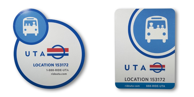 UTA's new bus signs.