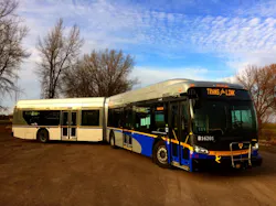 Articulated hybrid buses. Articulated hybrid buses.