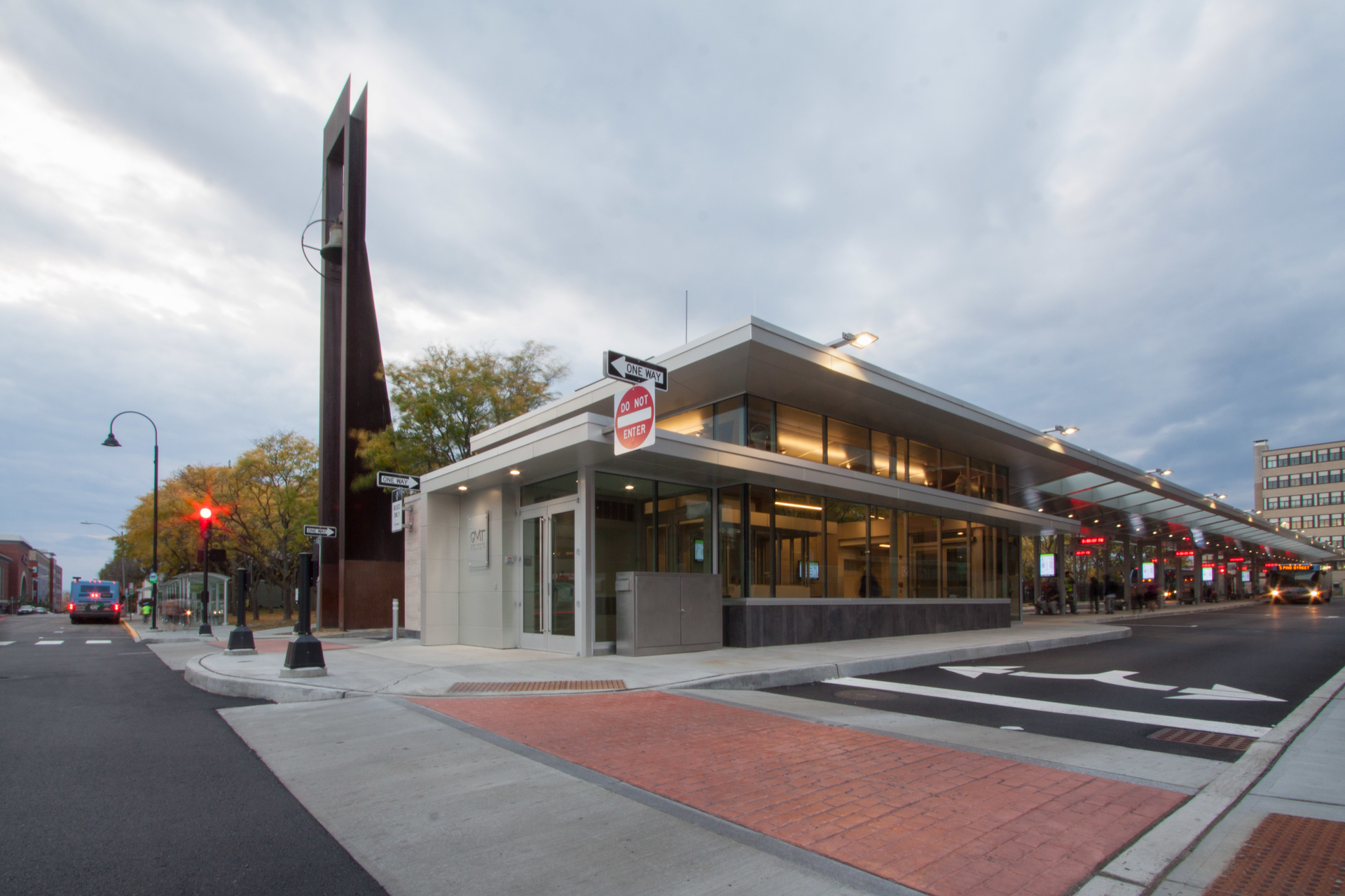 The DTC opened on October 13, 2016, and offers a safe and convenient central hub and attractive gateway to the transit system.