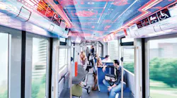 The inner workings of a light rail vehicle. The inner workings of a light rail vehicle.