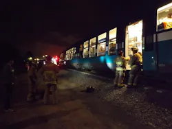 Emergency rail simulation. Emergency rail simulation.