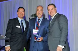 Coalition for Clean Air President & CEO Dr. Joseph Lyou, BYD Heavy Industries Senior Vice President Macy Neshati, and Coalition for Clean Air Board Chair Todd Campbell pose with BYD’s Corporate Leadership Award at the 2017 California Air Quality Awards in Los Angeles on June 9. Coalition for Clean Air President & CEO Dr. Joseph Lyou, BYD Heavy Industries Senior Vice President Macy Neshati, and Coalition for Clean Air Board Chair Todd Campbell pose with BYD’s Corporate Leadership Award at the 2017 California Air Quality Awards in Los Angeles on June 9.