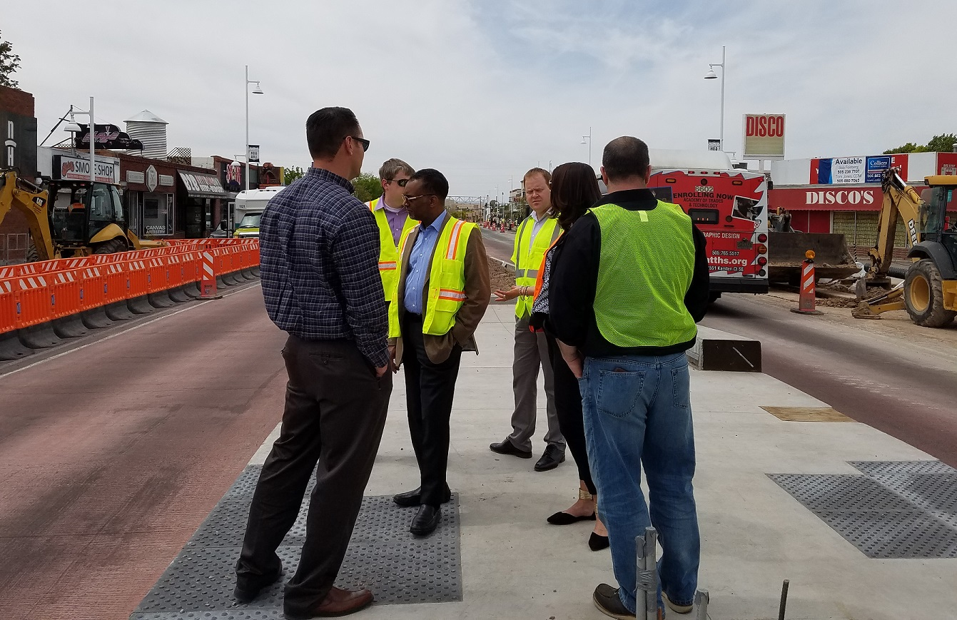 IndyGo visited ABQ's BRT line construction.