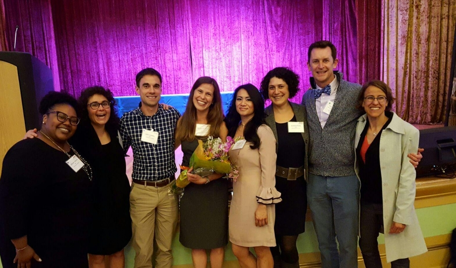 Barbara Laurenson, fourth from left, accepted the WTS Innovative Transportation Solutions Award on behalf of the 511 Regional Carpool Program. Also pictured: MTC&rsquo;s Pierce Gould (second from right) and Lisa Klein (right).