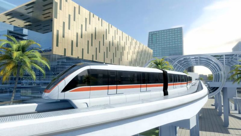 Rendering of Bombardier INNOVIA monorail.