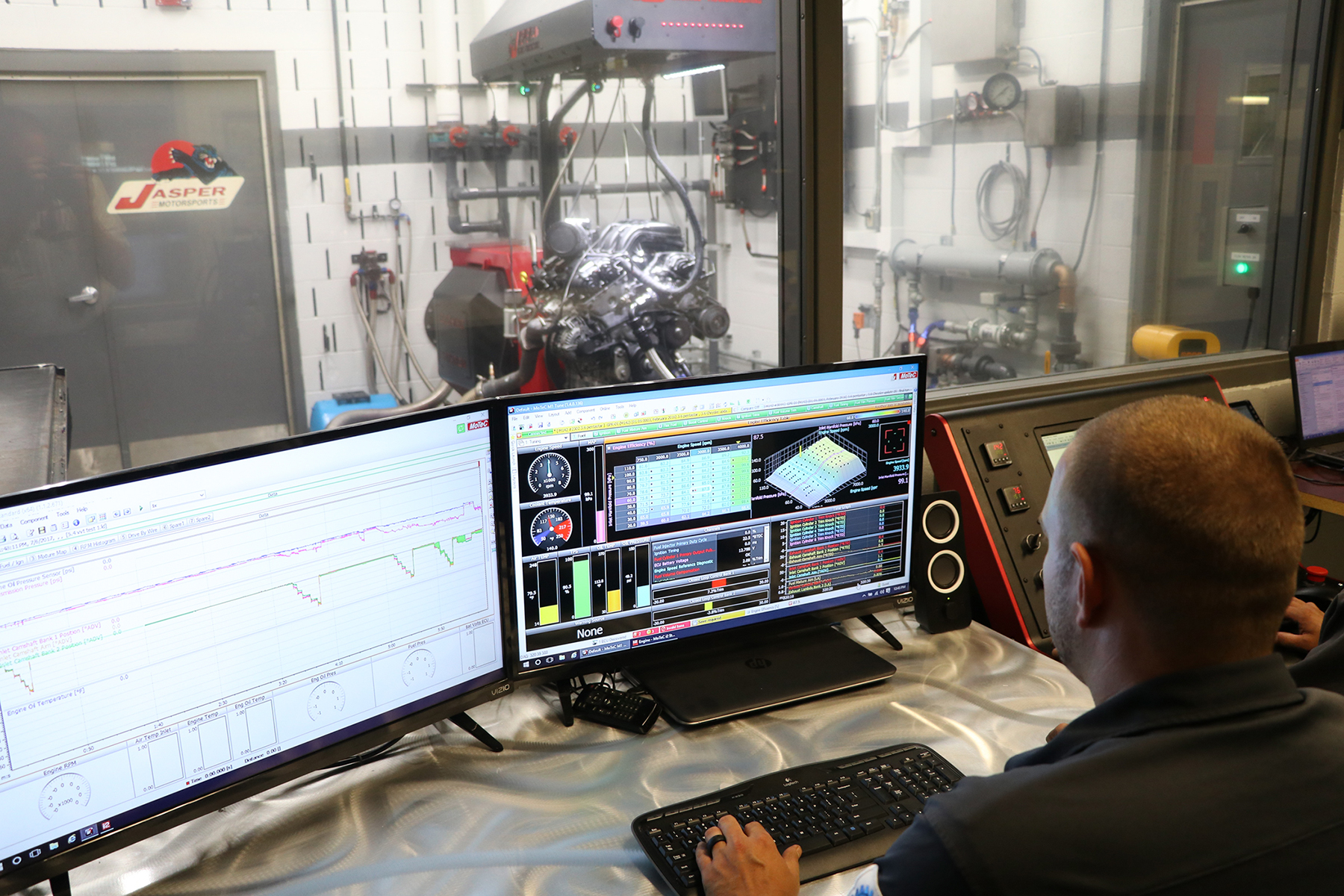 Computerized dynamometer to help in the development of new products.