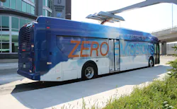 The New Flyer zero emission buses. The New Flyer zero emission buses.