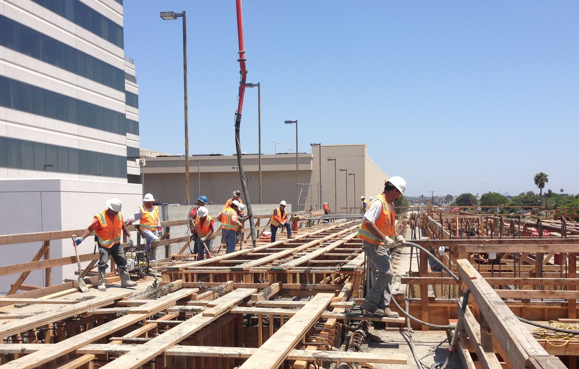 Construction on Metro rail line.