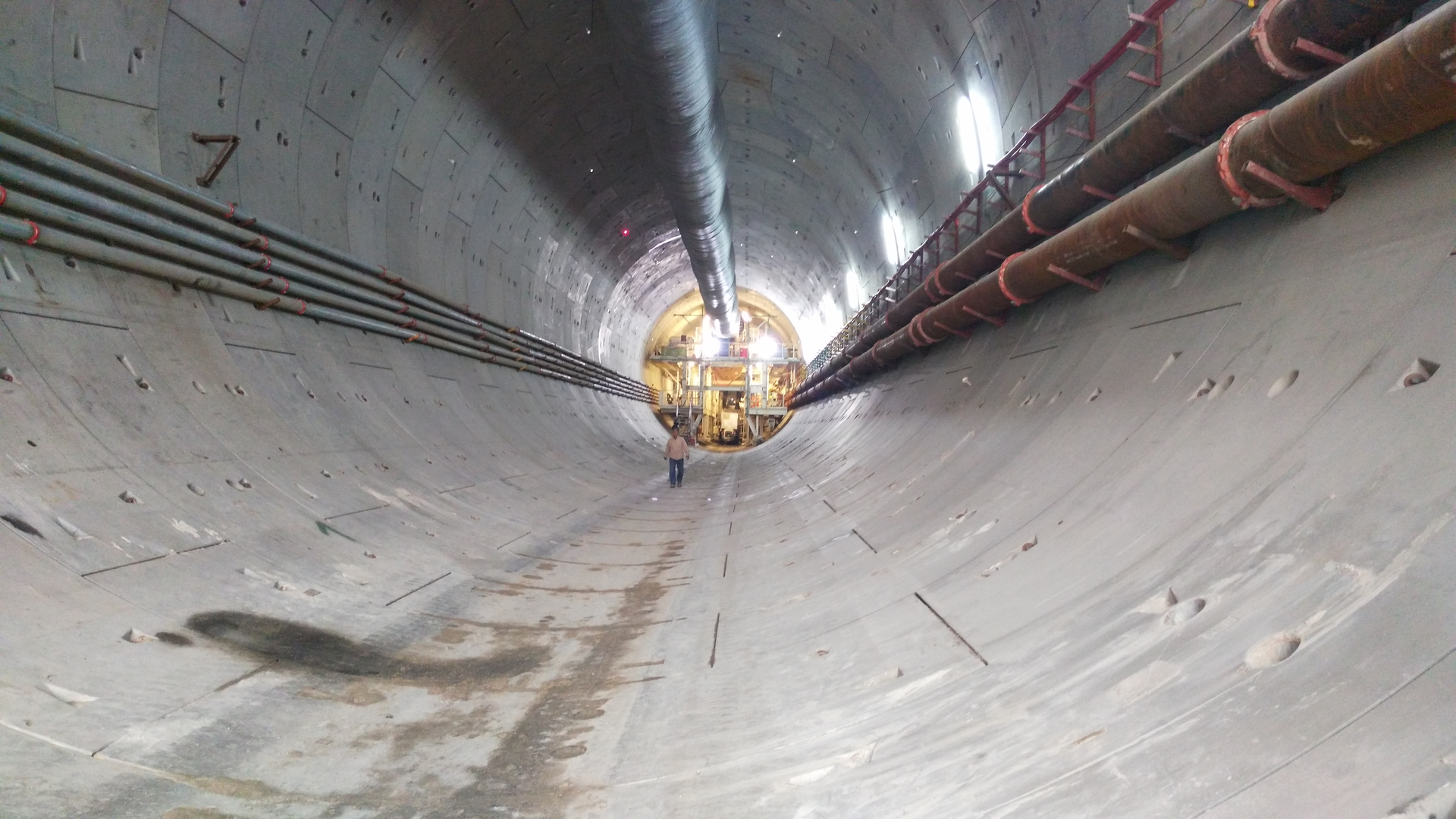 Tunnel under the Suez Canal in Port Said, Egypt.