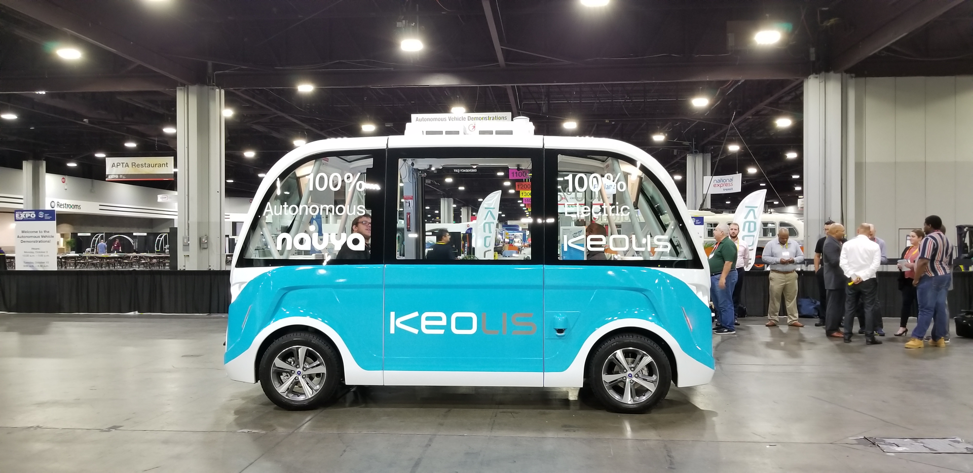 The Navya shuttle can hold 15 passengers.