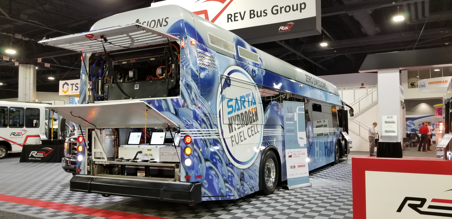 REV Group&rsquo;s ElDorado National 40-foot AXESS bus featured BAE Systems&rsquo; Series-H propulsion system. The hydrogen fuel cell bus is a zero-emissions bus designed to achieve the same level of performance, reliability and durability that transit operators require, while also being Buy America compliant. The bus model is completing testing at the Altoona Bus Research and Testing Center and is in product with 16 built and delivered.