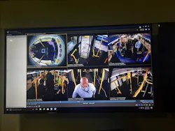 March Networks 360 view of a bus interior. March Networks 360 view of a bus interior.
