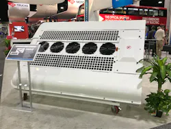 The Thermo King Athenia AMIi E-800 HVAC unit features an all-metal blower housing as an added safety feature. The Thermo King Athenia AMIi E-800 HVAC unit features an all-metal blower housing as an added safety feature.