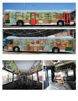 Lynx's holiday bus wrap. Lynx's holiday bus wrap.