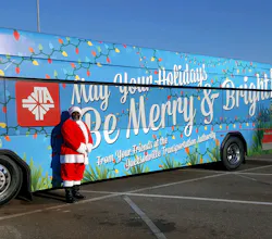 Santa and JTA's 2017 Holiday Bus. Santa and JTA's 2017 Holiday Bus.