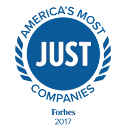 America's Most JUST Companies logo. America's Most JUST Companies logo.