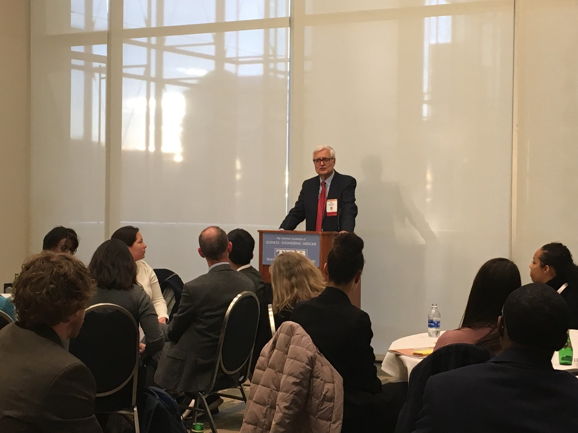 TRB Executive Director Neil Pedersen addresses the Minority Student Fellows at the TRB Annual Meeting.