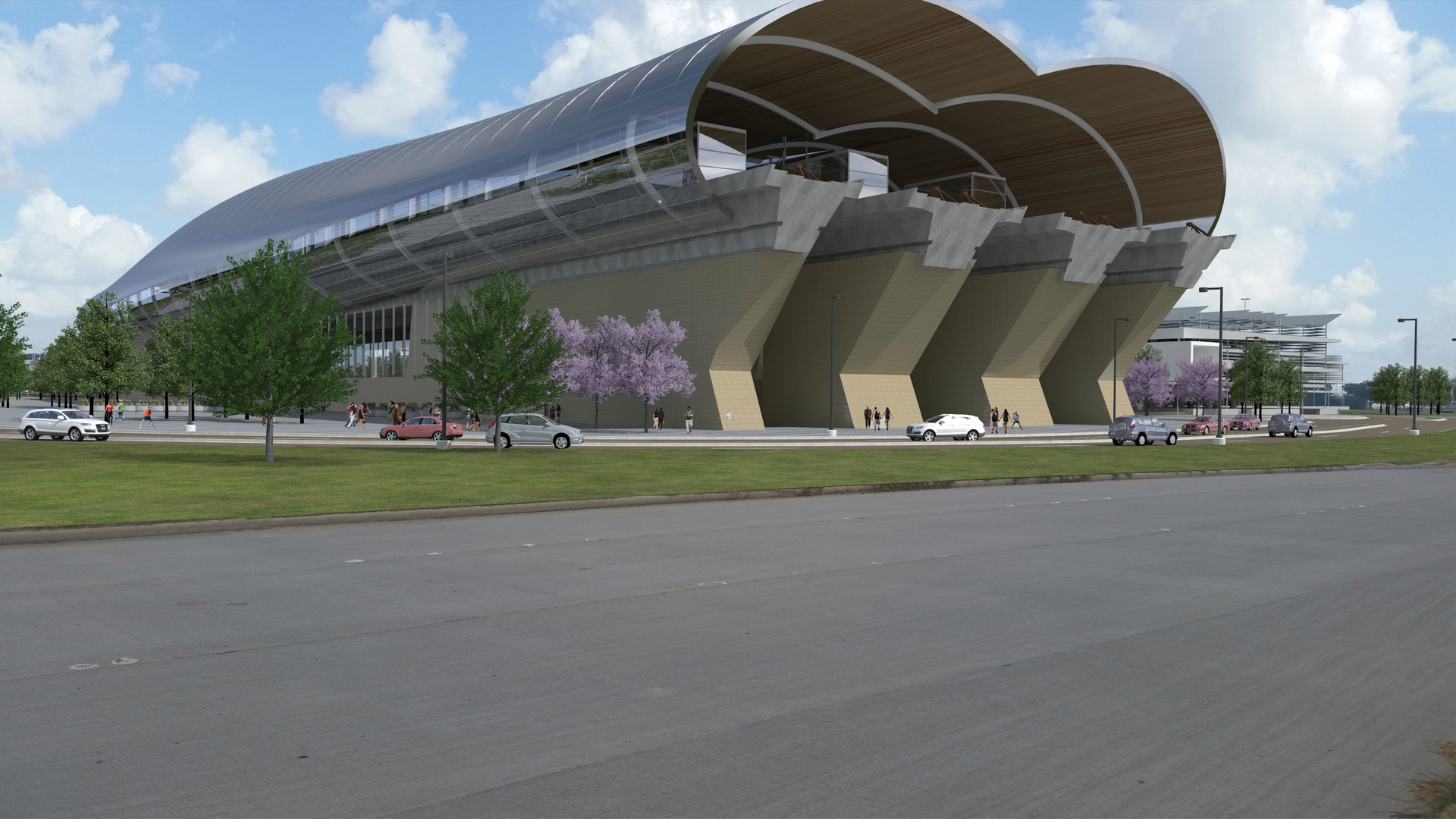 Conceptual renderings of the Texas Central Houston Station.