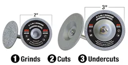 Innovative Products of America has introduced the 3-in-1 Diamond Grinding Wheels. Innovative Products of America has introduced the 3-in-1 Diamond Grinding Wheels.