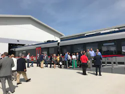 The Stadler Flirt 3 diesel multiple unit (DMU) trains are configured with an operator cab at either end for bidirectional movement. The Stadler Flirt 3 diesel multiple unit (DMU) trains are configured with an operator cab at either end for bidirectional movement.