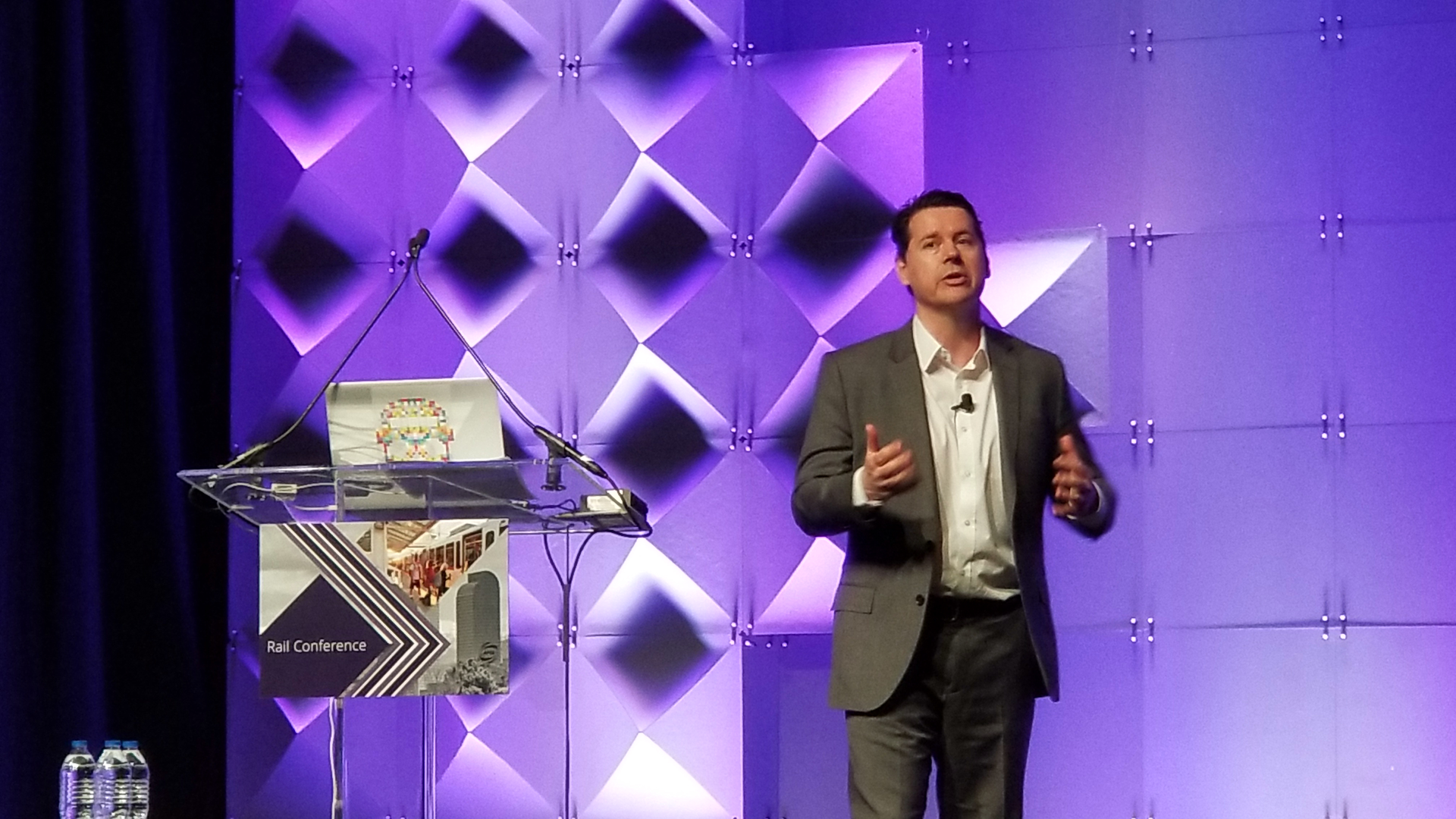 Greg Williams, editor-in-chief of Wired Magazine, addressed attendees of the APTA Rail Conference at the Opening Session.