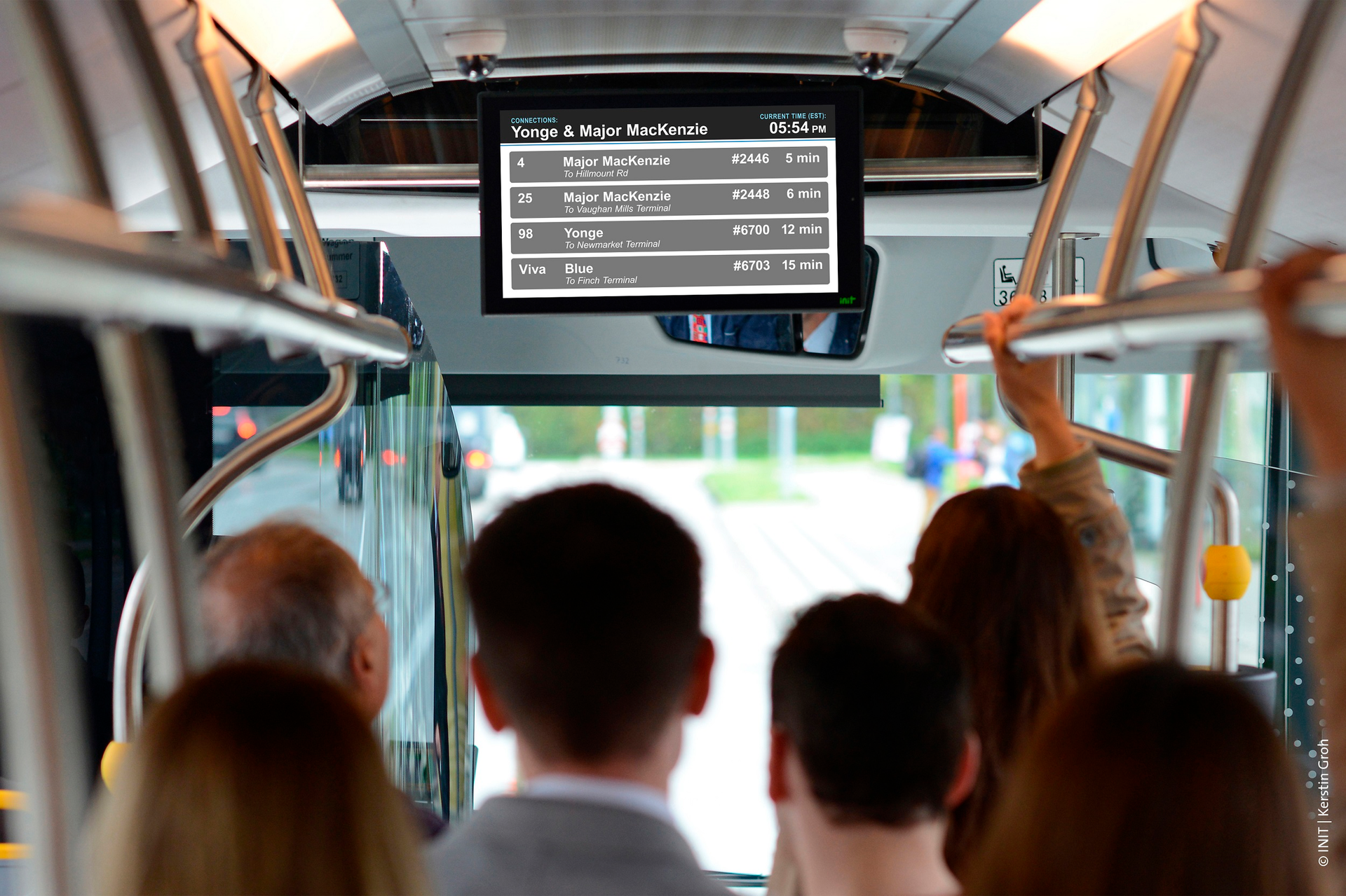 The Regional Municipality of York has selected INIT Innovations in Transportation Inc. for the implementation of in-vehicle multi-media TFT PIDvisio with real-time passenger information.