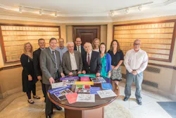 Rebecca Blice, senior biomedical engineer at Nottingham Spirk; Shawn Lee, senior manager New Business Development at SABIC, John Nottingham; Ed Barber, senior biomedical engineer at Nottingham Spirk; Ernesto Occhiello; Joachim Gfoeller, director of Investments at Nottingham Spirk; John Spirk; Stephanie Gathman, director of Emerging Applications and Prototyping at SABIC; Jessica Everest, vice president of Operations at Nottingham Spirk; Stephanie Malafarina, senior manager Customer Insights at Nottingham Spirk; and John McKenzie, senior designer at Nottingham Spirk’s offices. Rebecca Blice, senior biomedical engineer at Nottingham Spirk; Shawn Lee, senior manager New Business Development at SABIC, John Nottingham; Ed Barber, senior biomedical engineer at Nottingham Spirk; Ernesto Occhiello; Joachim Gfoeller, director of Investments at Nottingham Spirk; John Spirk; Stephanie Gathman, director of Emerging Applications and Prototyping at SABIC; Jessica Everest, vice president of Operations at Nottingham Spirk; Stephanie Malafarina, senior manager Customer Insights at Nottingham Spirk; and John McKenzie, senior designer at Nottingham Spirk’s offices.