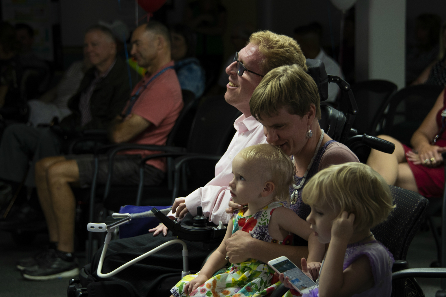 Tyler Briggs and his family at the July 26, 2018 ADA Celebration.
