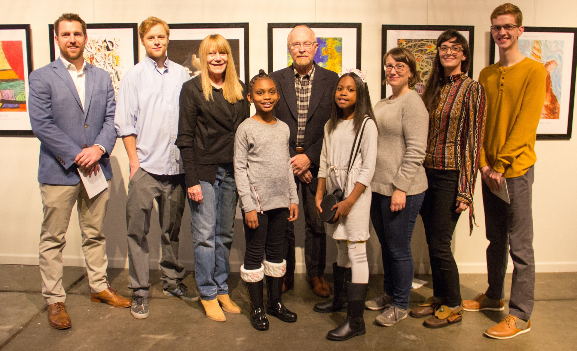 8 of the 10 winning artists with Metro Transit s David Allen Center.