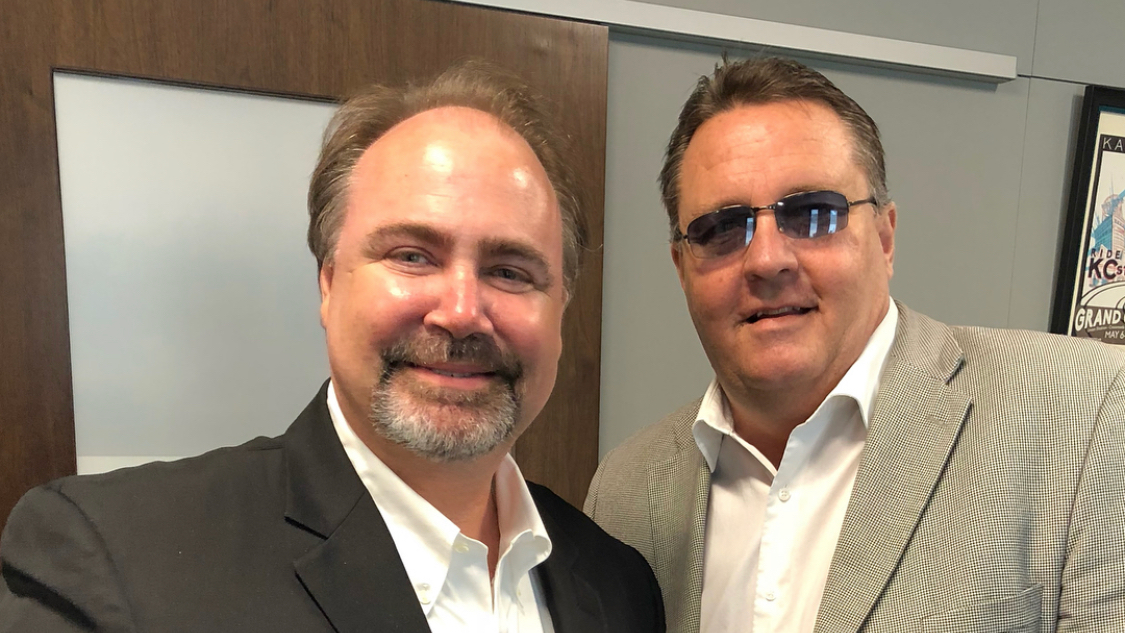 Paul Comfort, left with Robbie Makinen.