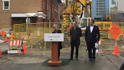Alberta Premier Rachel Notley, left, with Alberta Minister of Finance Joseph Ceci, center, and Mayor of Calgary Naheed Nenshi, at an event announcing a funding agreement that will green light construction the planned Green Line LRT. Alberta Premier Rachel Notley, left, with Alberta Minister of Finance Joseph Ceci, center, and Mayor of Calgary Naheed Nenshi, at an event announcing a funding agreement that will green light construction the planned Green Line LRT.