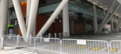 Temporary gates block entry to the Salesforce Transit Center, which has been closed since late September 2018. Temporary gates block entry to the Salesforce Transit Center, which has been closed since late September 2018.