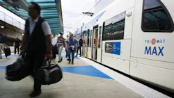 Red Line at Portland airport. Red Line at Portland airport.