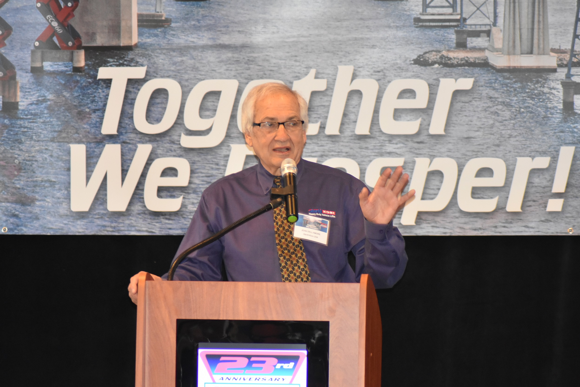 Stertil-Koni USA President, Dr. Jean DellAmore, underscores the meeting's theme: 'Together We Prosper'.
