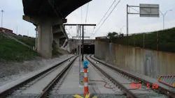 The track to the airport after rehabilitation work had been performed. The track to the airport after rehabilitation work had been performed.