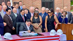 Illinois Gov. J.B. Pritzker signs legislation known as 'Rebuild Illinois' that is a six-year capital bill. Illinois Gov. J.B. Pritzker signs legislation known as 'Rebuild Illinois' that is a six-year capital bill.